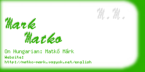 mark matko business card